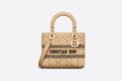 2023Cruise★カナージュ ラフィア LADY D-LITE ミディアムバッグ